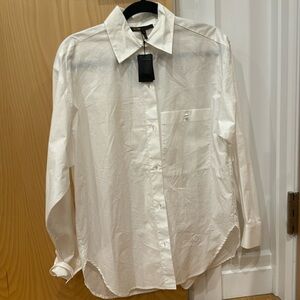 EUC Maje Cipuna long sleeve button down sz 1 (Small) white